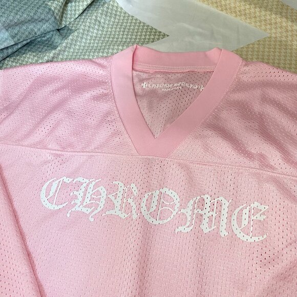 Pink Chrome Hearts Mesh Jersey - Picture 4 of 10